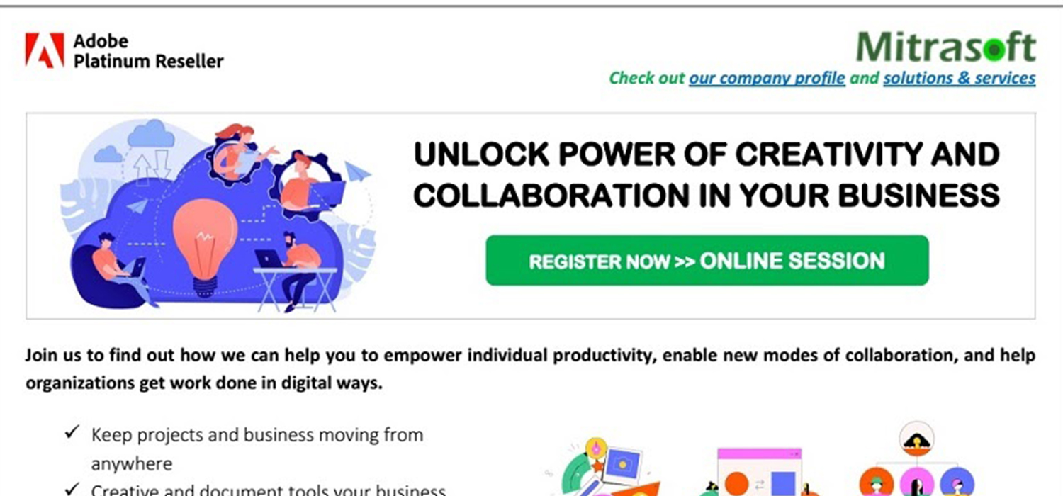 MITRASOFT ONLINE SESSION - Unlock Power of Creativity and Collaboration in Your Business